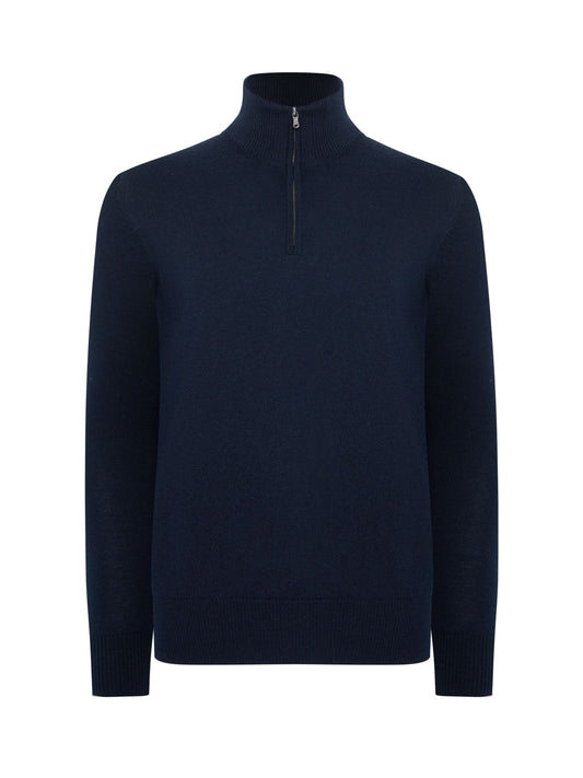 Navy Zip Sweater