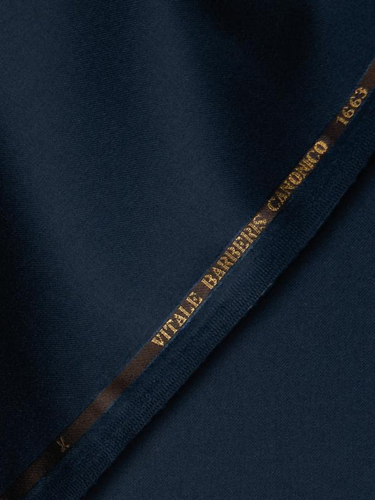 Navy suiting cloth with the Vitale Barberis Canonico 1663 selvedge at ATELIER 23