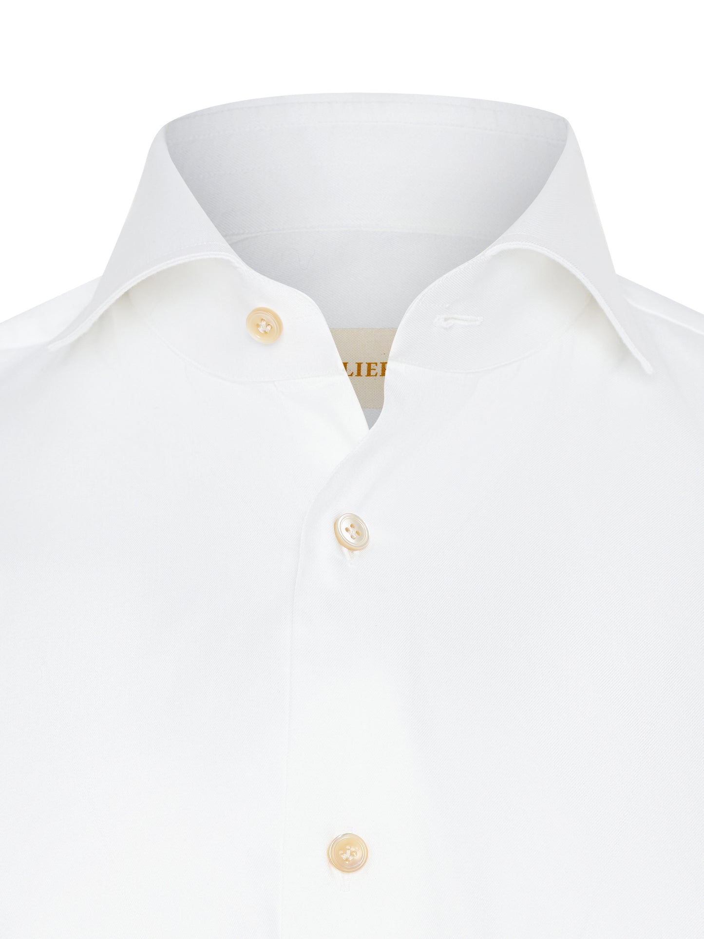 Front view of ATELIER 23 white dress shirt — premium cotton