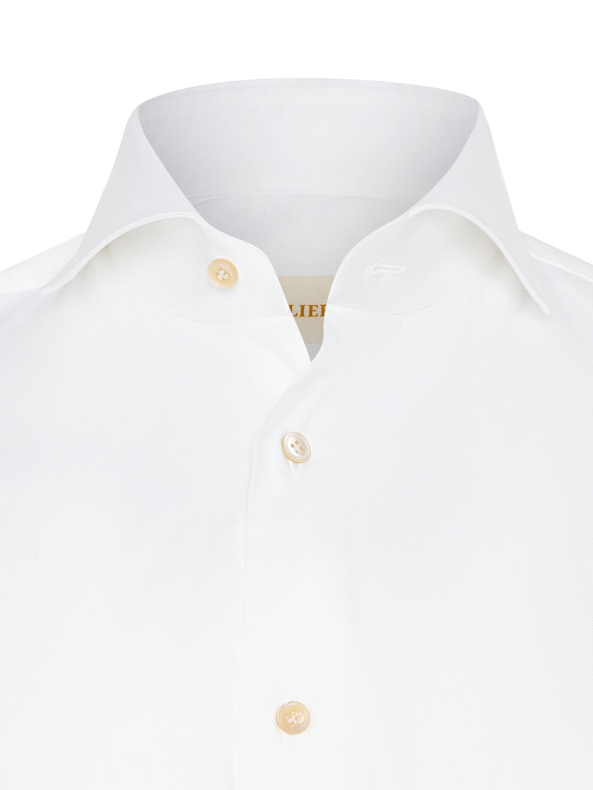 Front view of ATELIER 23 white dress shirt — premium cotton