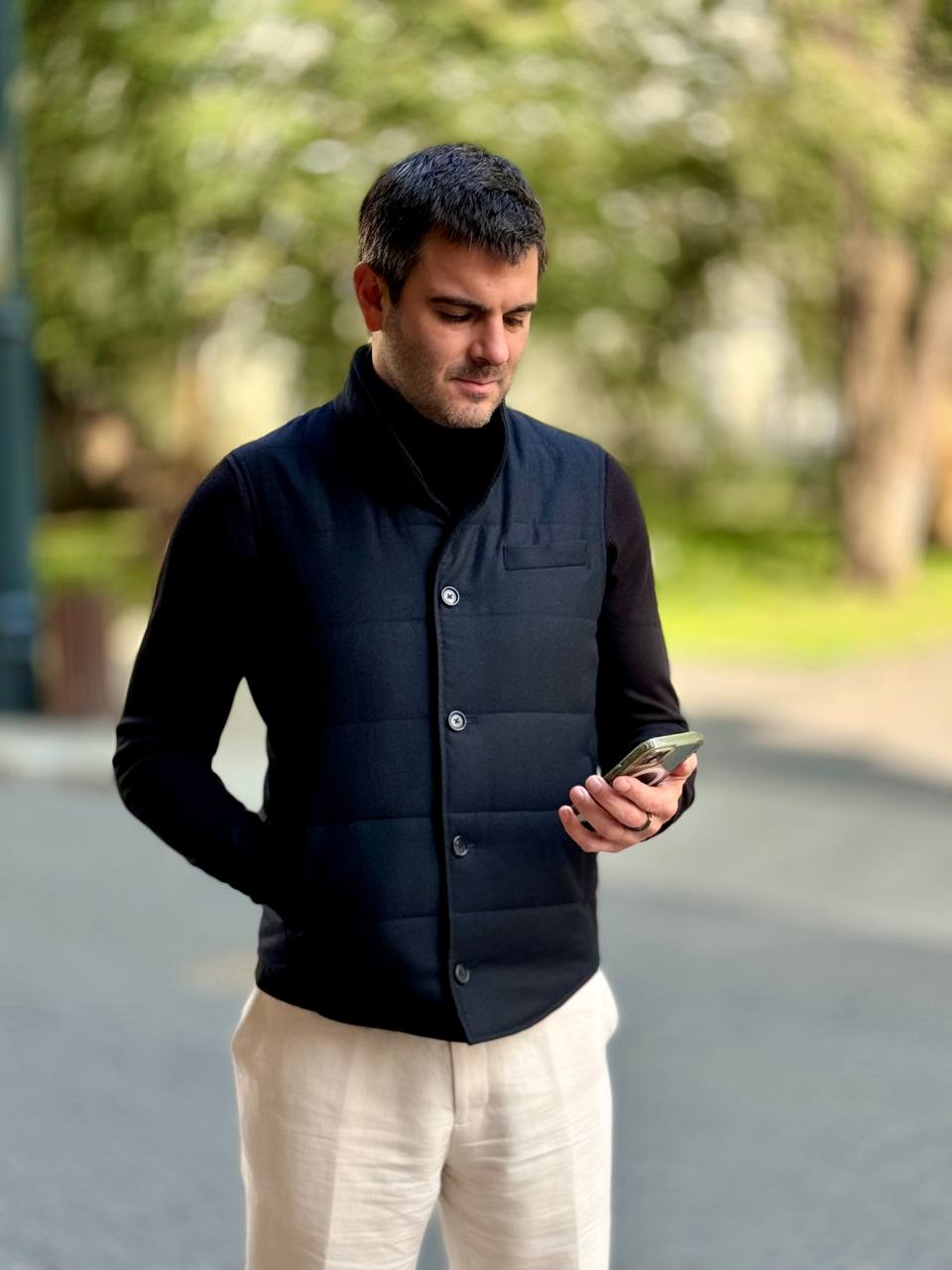 Vero vest by ATELIER 23 — luxury tailored menswear Lisbon Portugal
